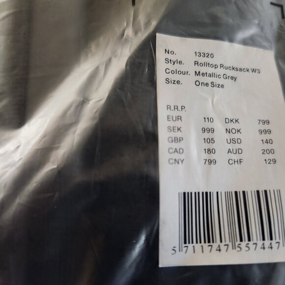 RAINS | Roll-top Rucksack Metallic Grey. NWT. - Picture 6 of 8
